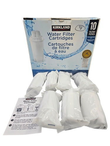 Kirkland Signature Water Filter Cartridges Fits Brita 7 Out Of 10 Pack -OPEN BOX